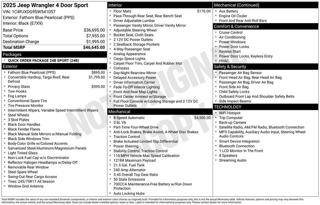 2025 Jeep Wrangler Sport