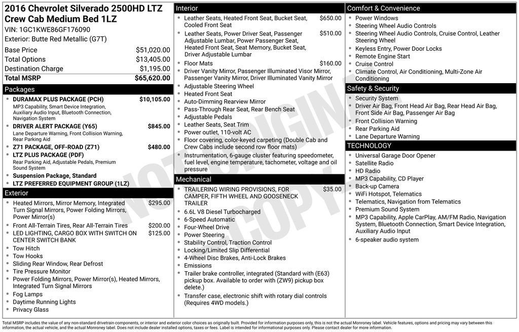 2016 Chevrolet Silverado 2500 HD LTZ